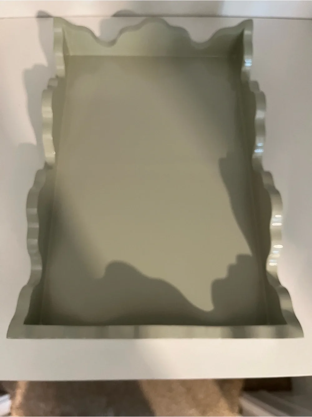 Pottery Barn Scalloped Tray